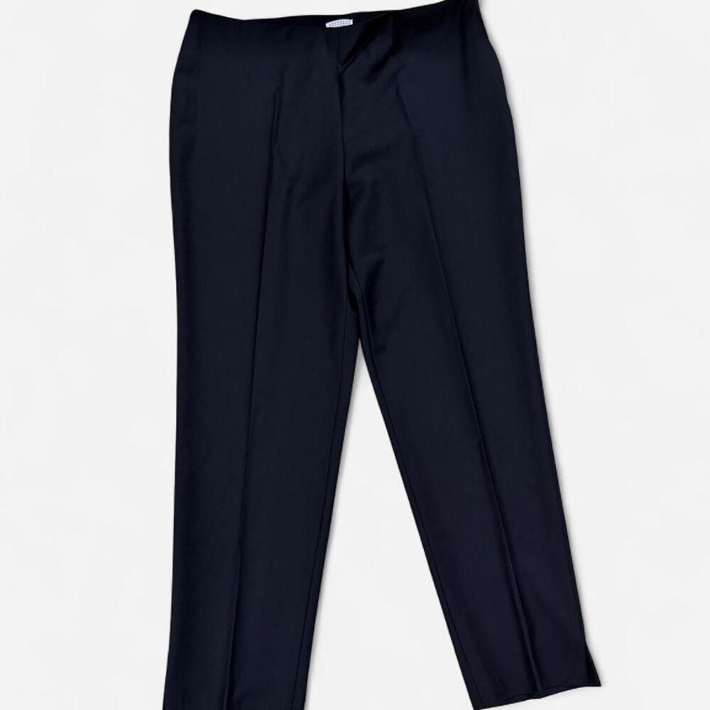 Brunello-cucinelli Women's Black and Navy Trousers